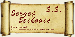 Sergej Stiković vizit kartica